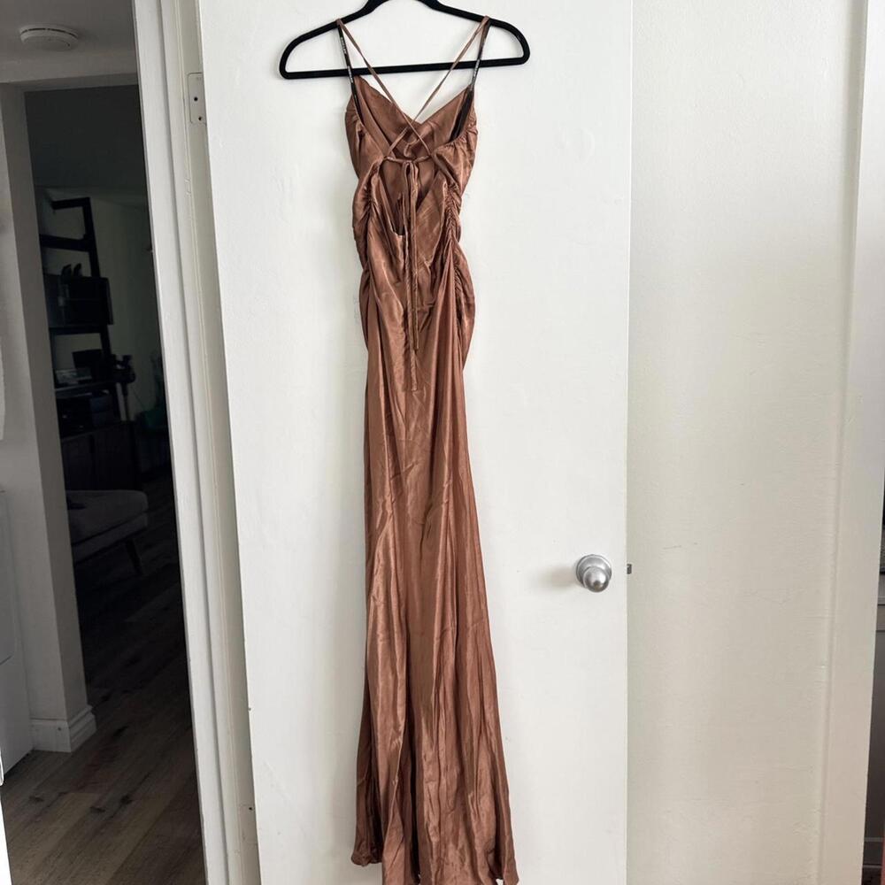 Shona Joy La Lune Lace Back Maxi Dress - Copper - Picture 6 of 8